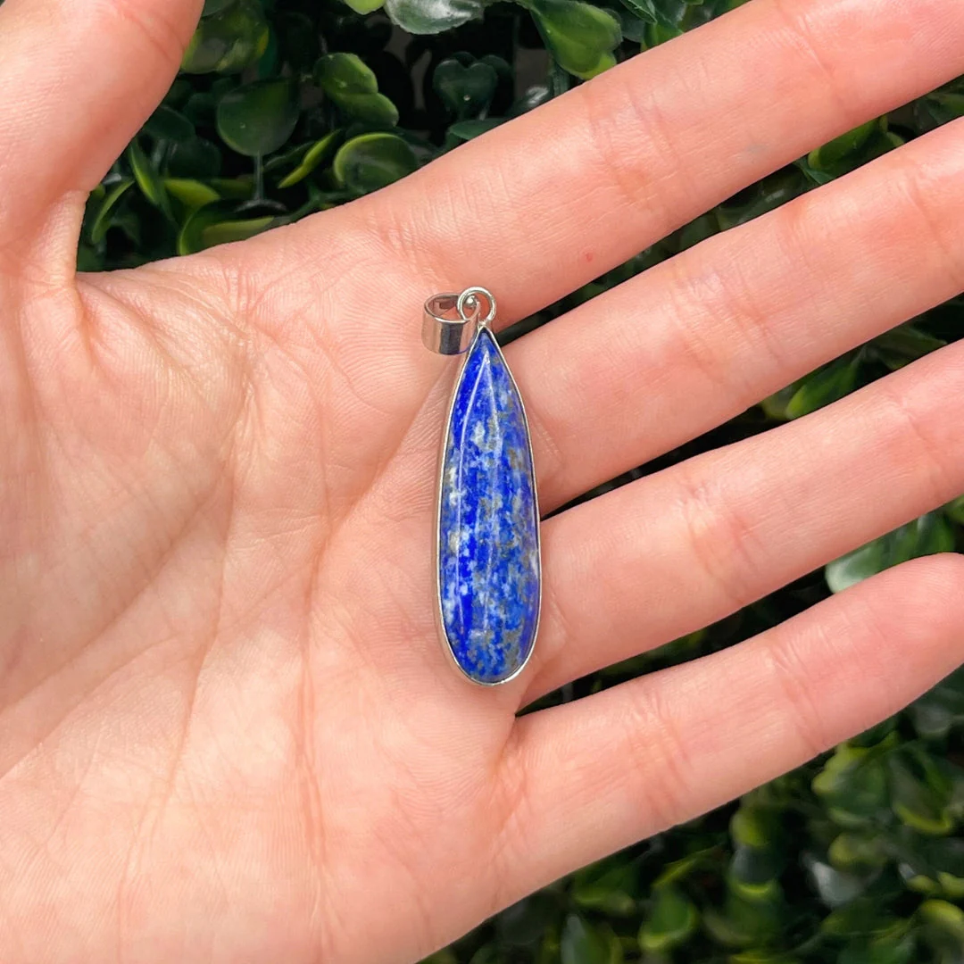 Pendentif pierre naturelle Goutte Lapis Lazuli - Image 2