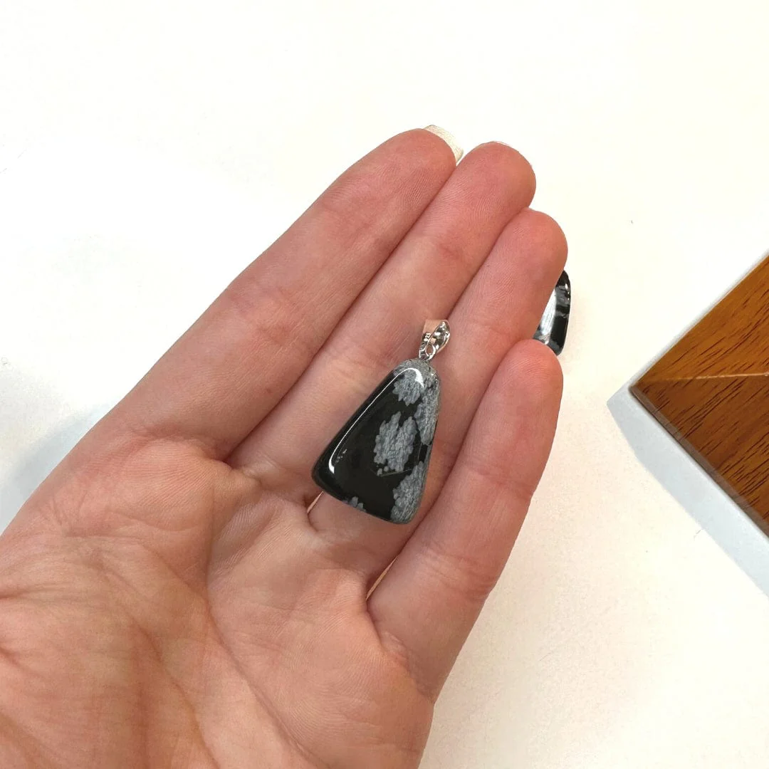 Pendentif Obsidienne Flocon de Neige du Nevada - Image 3