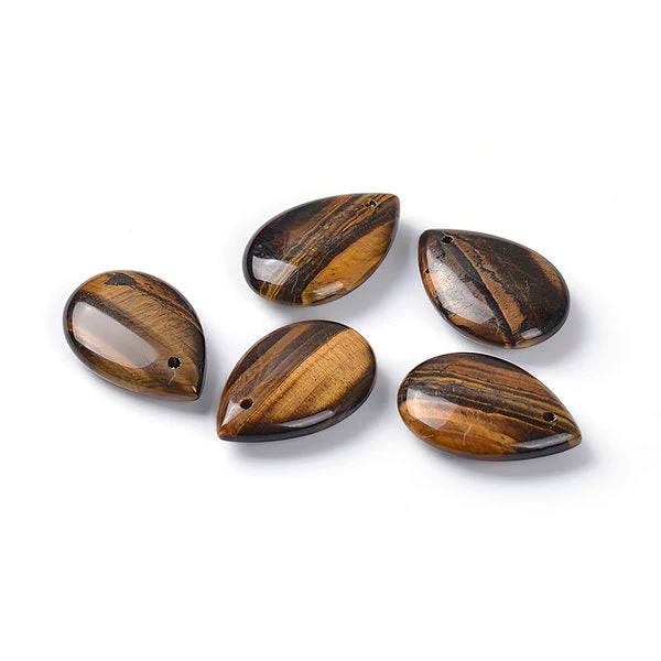 Pendentif goutte pierre Oeil de tigre