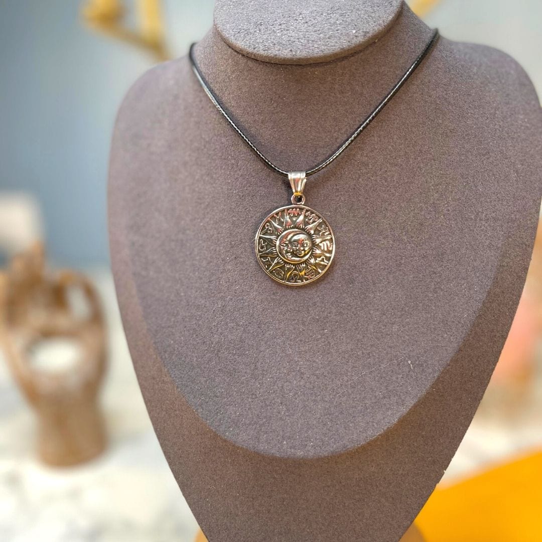Pendentif plat rond soleil - Image 3