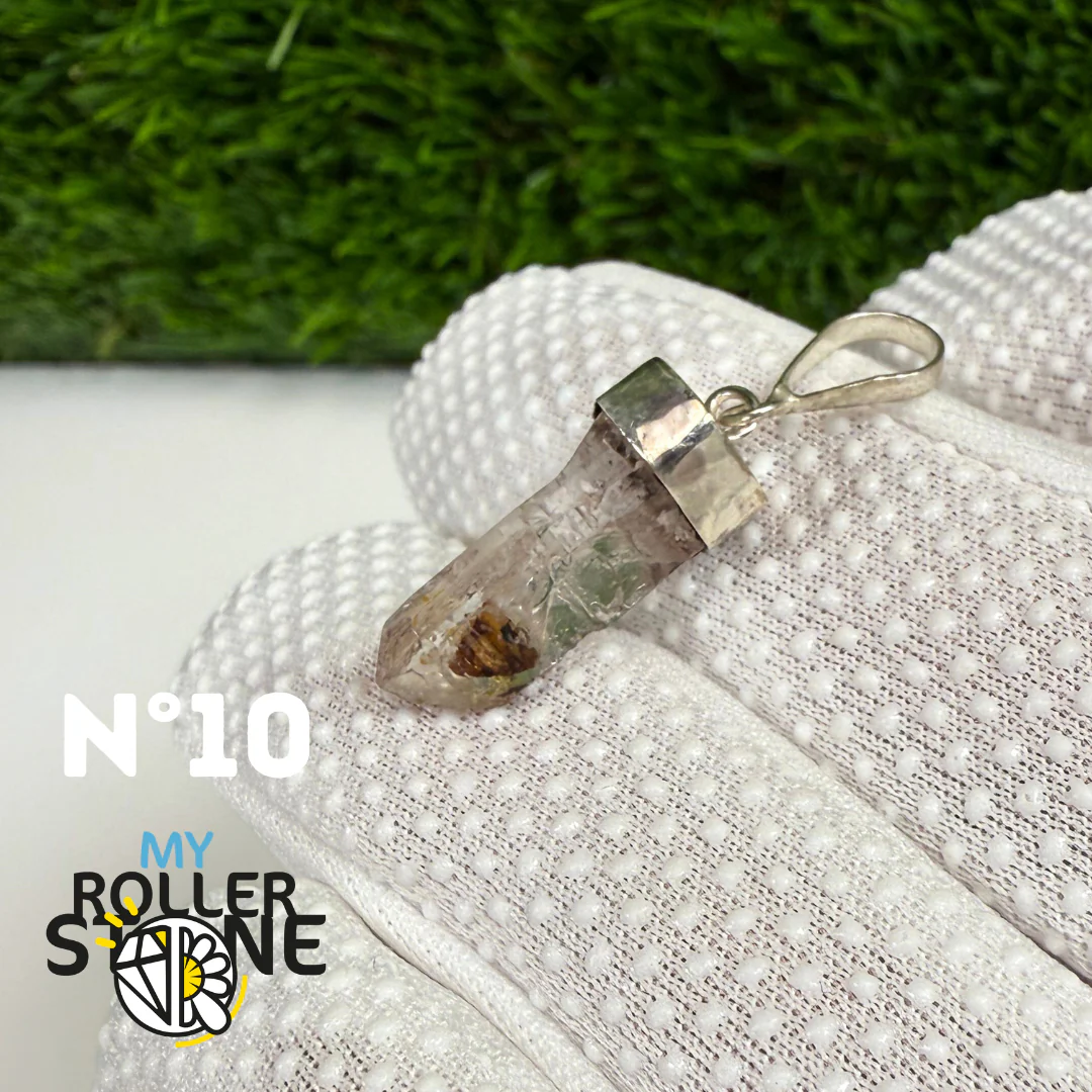 Pendentif Quartz Pétrole et Argent - Image 13