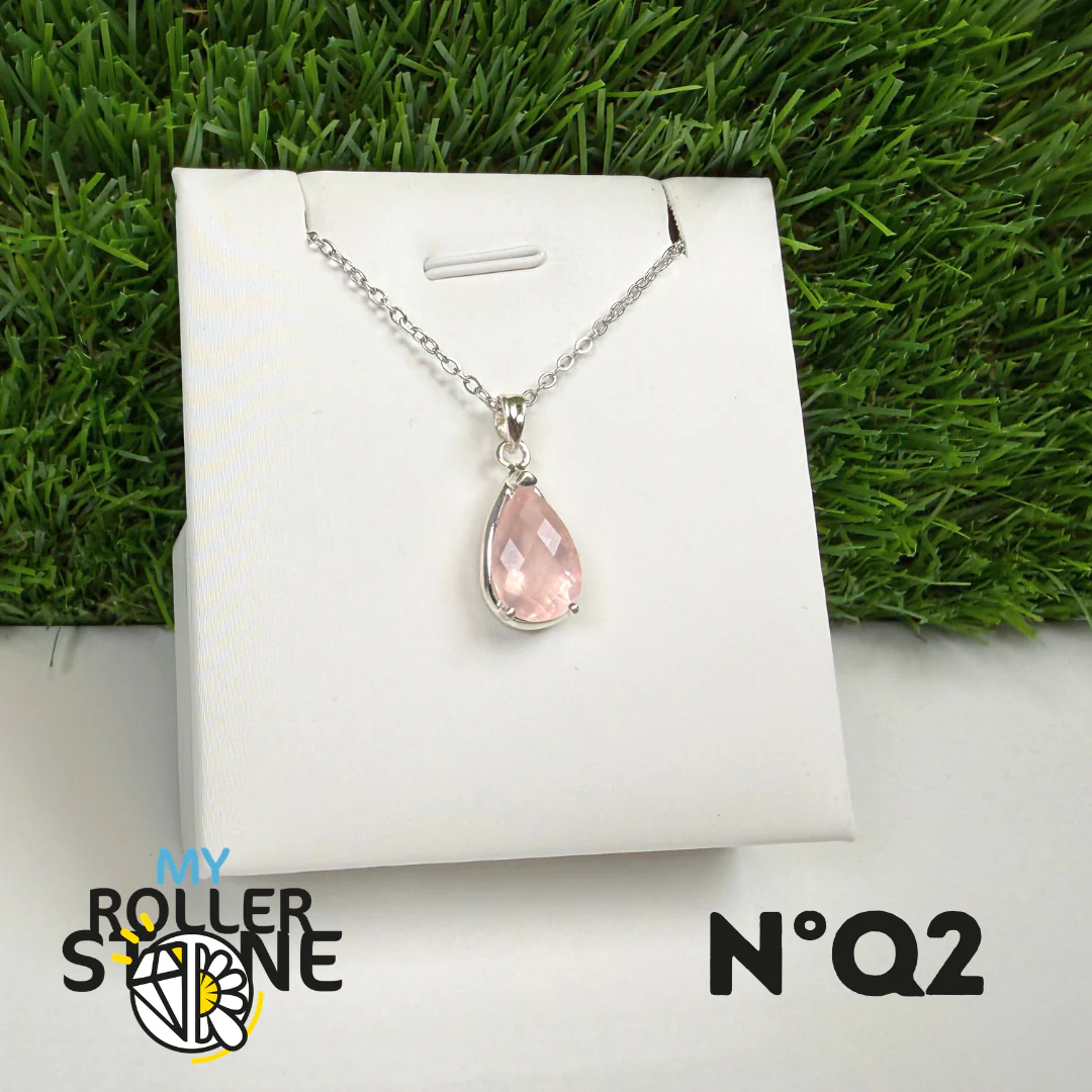 Pendentif Quartz rose Argent 925 #QR2 - Image 2