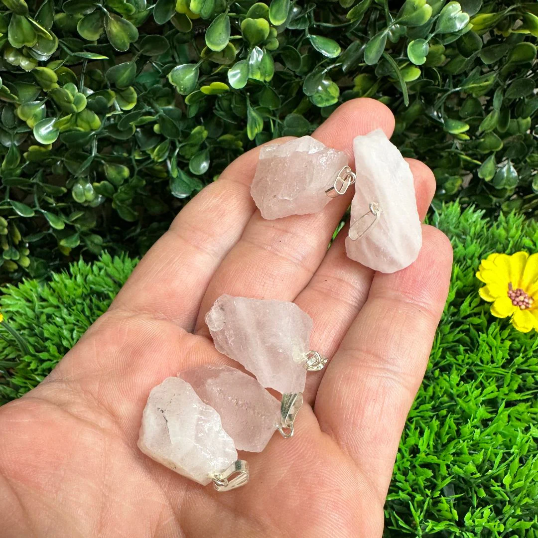 Pendentif Quartz Rose Brute