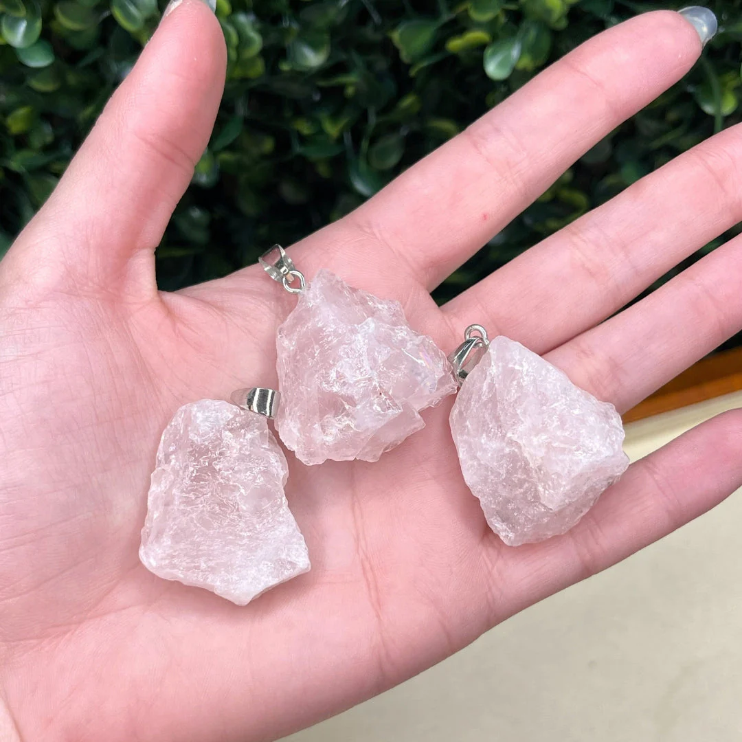 Pendentif Quartz Rose Brute - Image 3