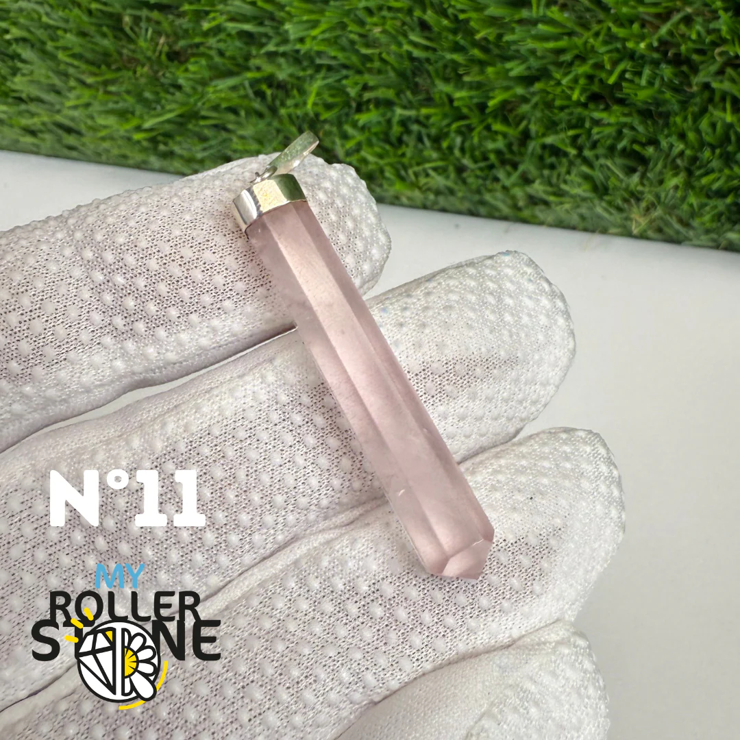 Pendentif Quartz rose et Argent - Image 12