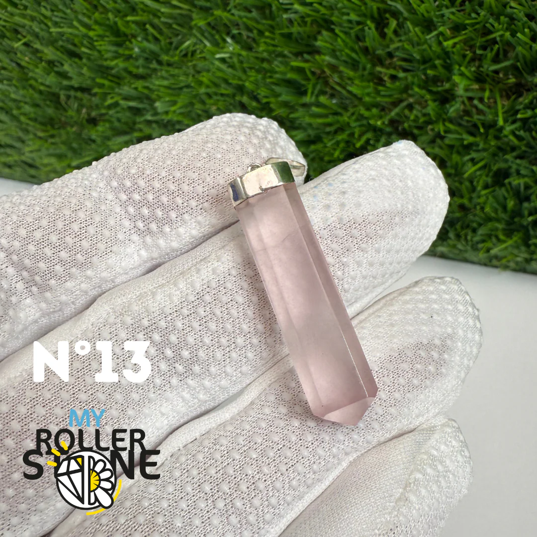 Pendentif Quartz rose et Argent - Image 14