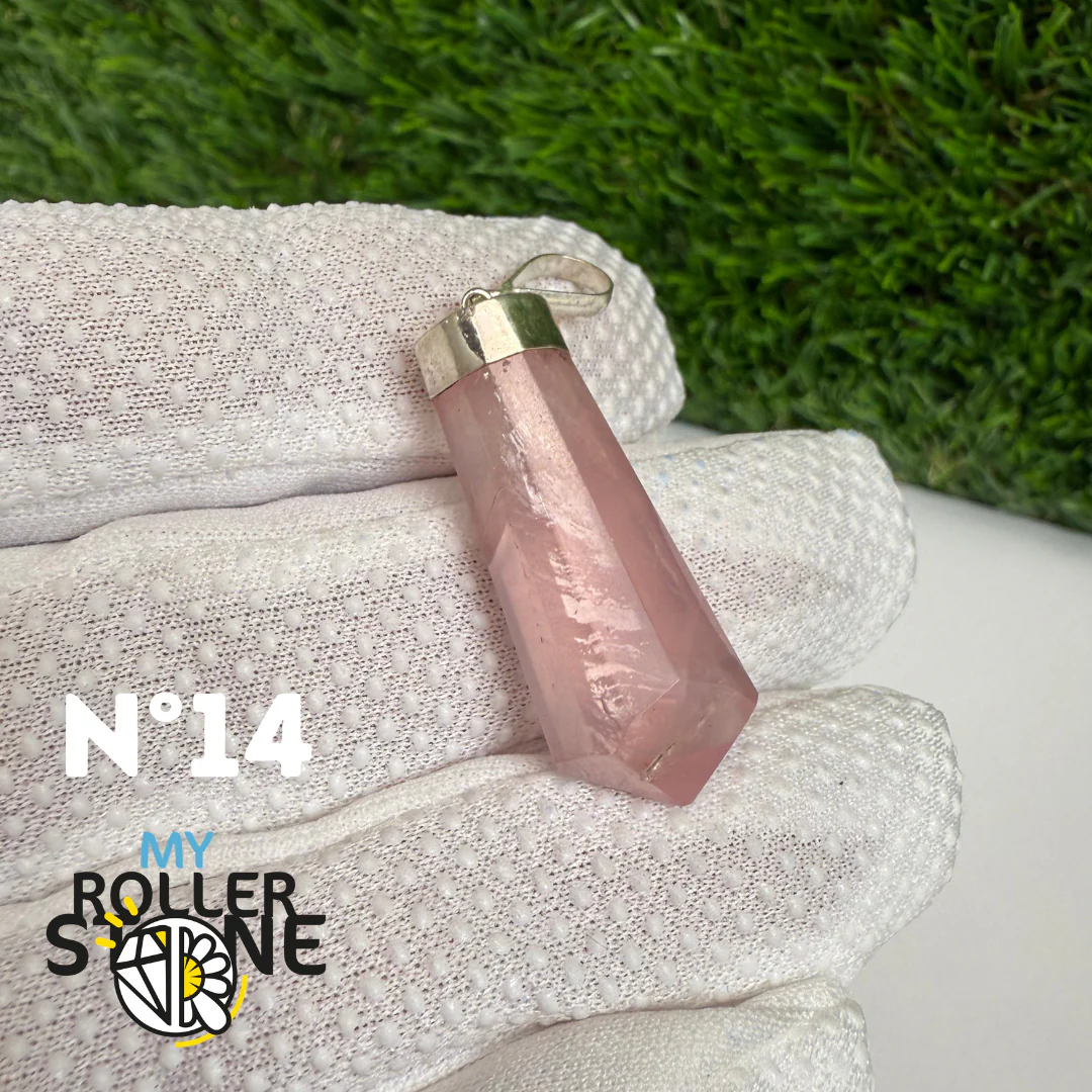 Pendentif Quartz rose et Argent - Image 15