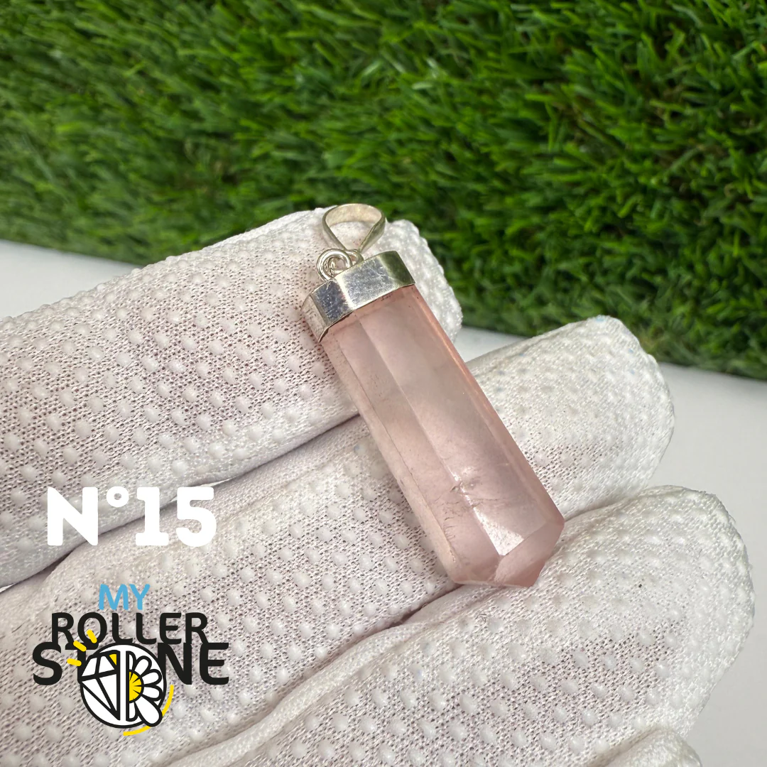 Pendentif Quartz rose et Argent - Image 16