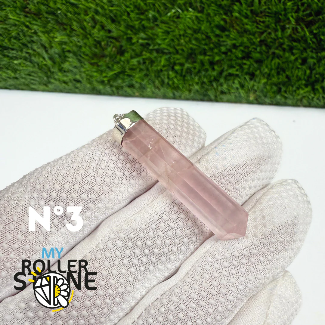 Pendentif Quartz rose et Argent - Image 4