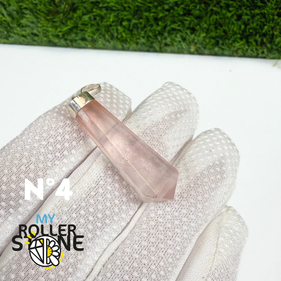 Pendentif Quartz rose et Argent - Image 5