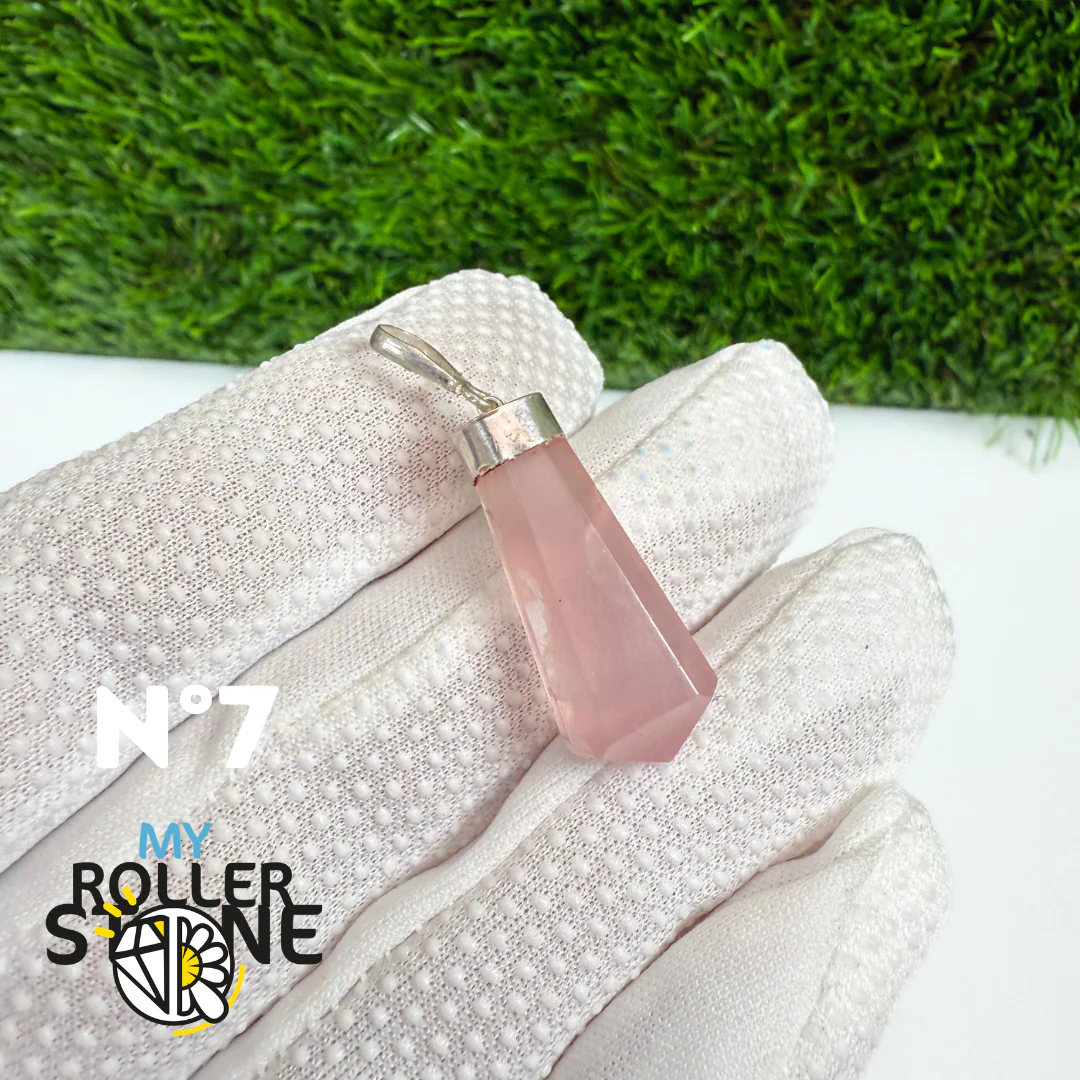 Pendentif Quartz rose et Argent - Image 8