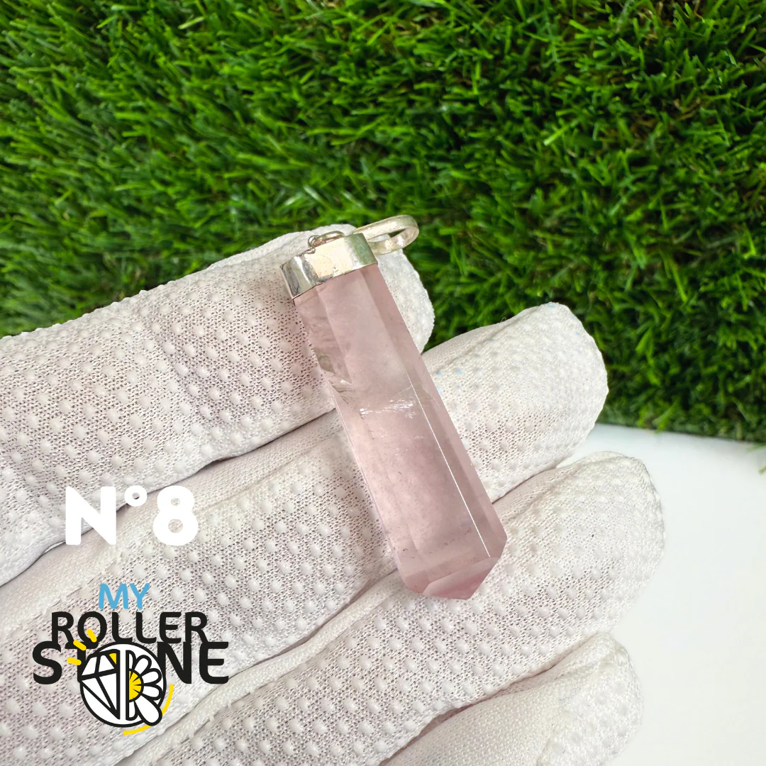 Pendentif Quartz rose et Argent - Image 9