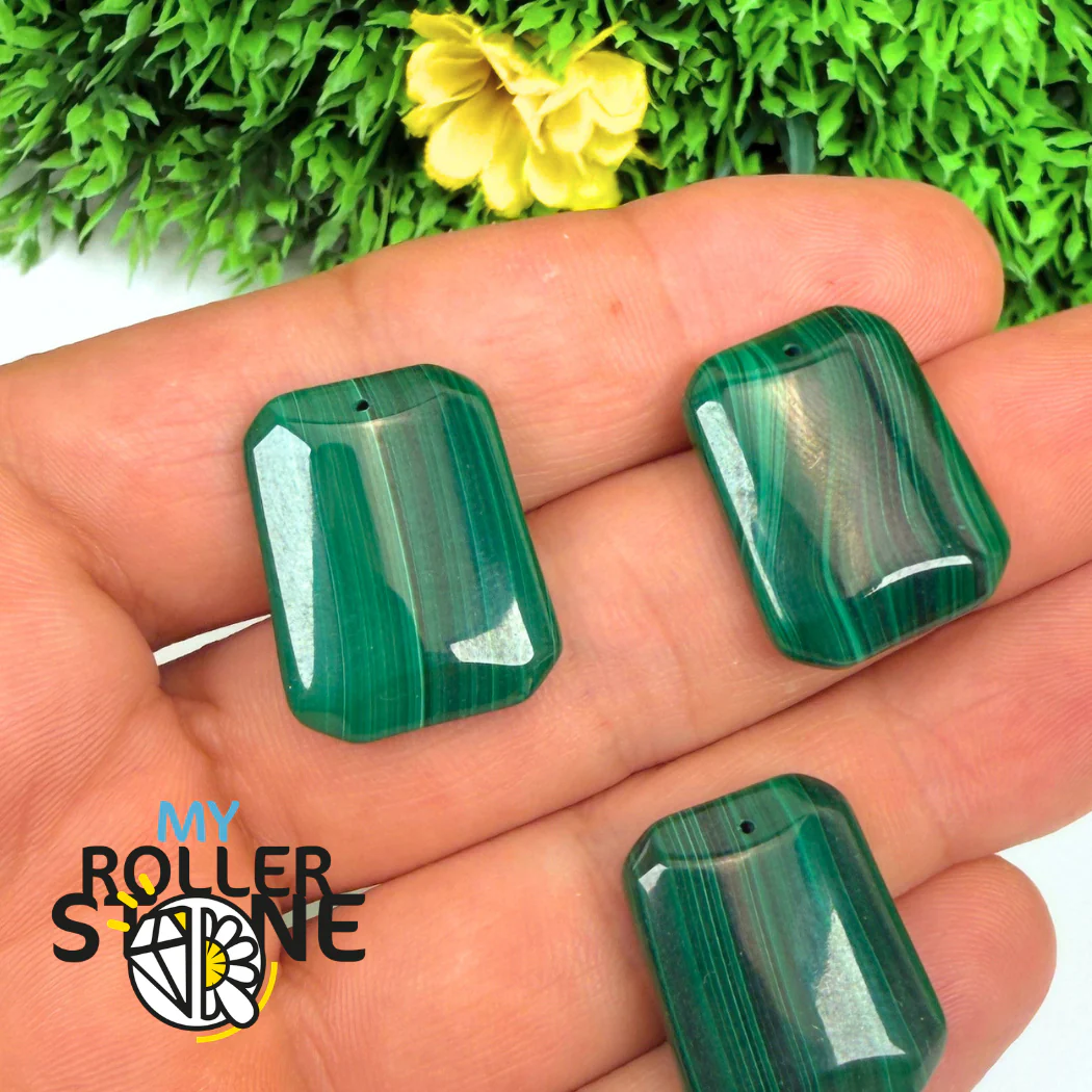 Pendentif rectangulaire Malachite - Image 2