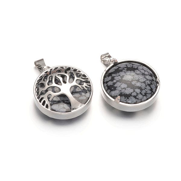 Pendentif rond arbre de vie pierre - Image 4