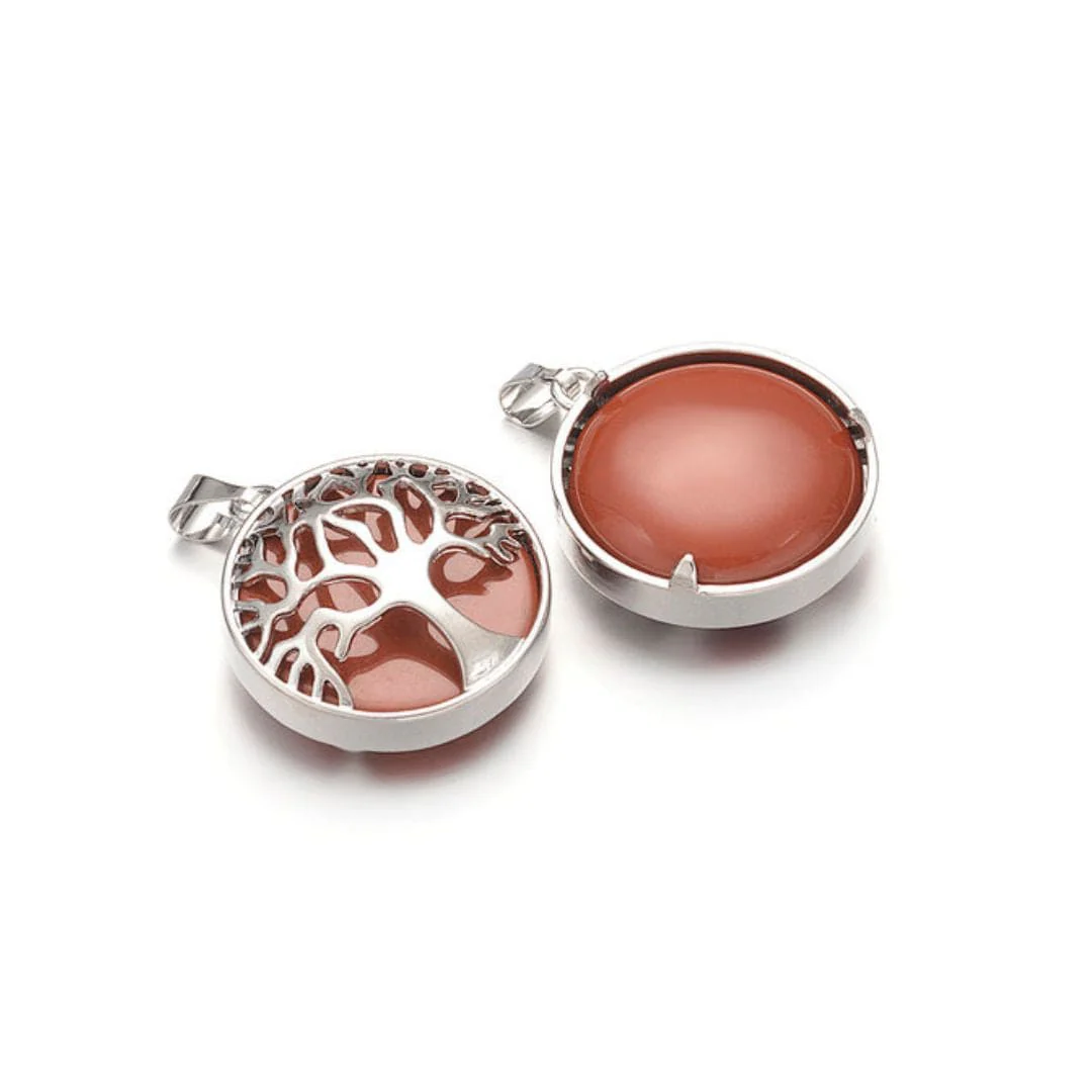 Pendentif rond arbre de vie pierre - Image 6