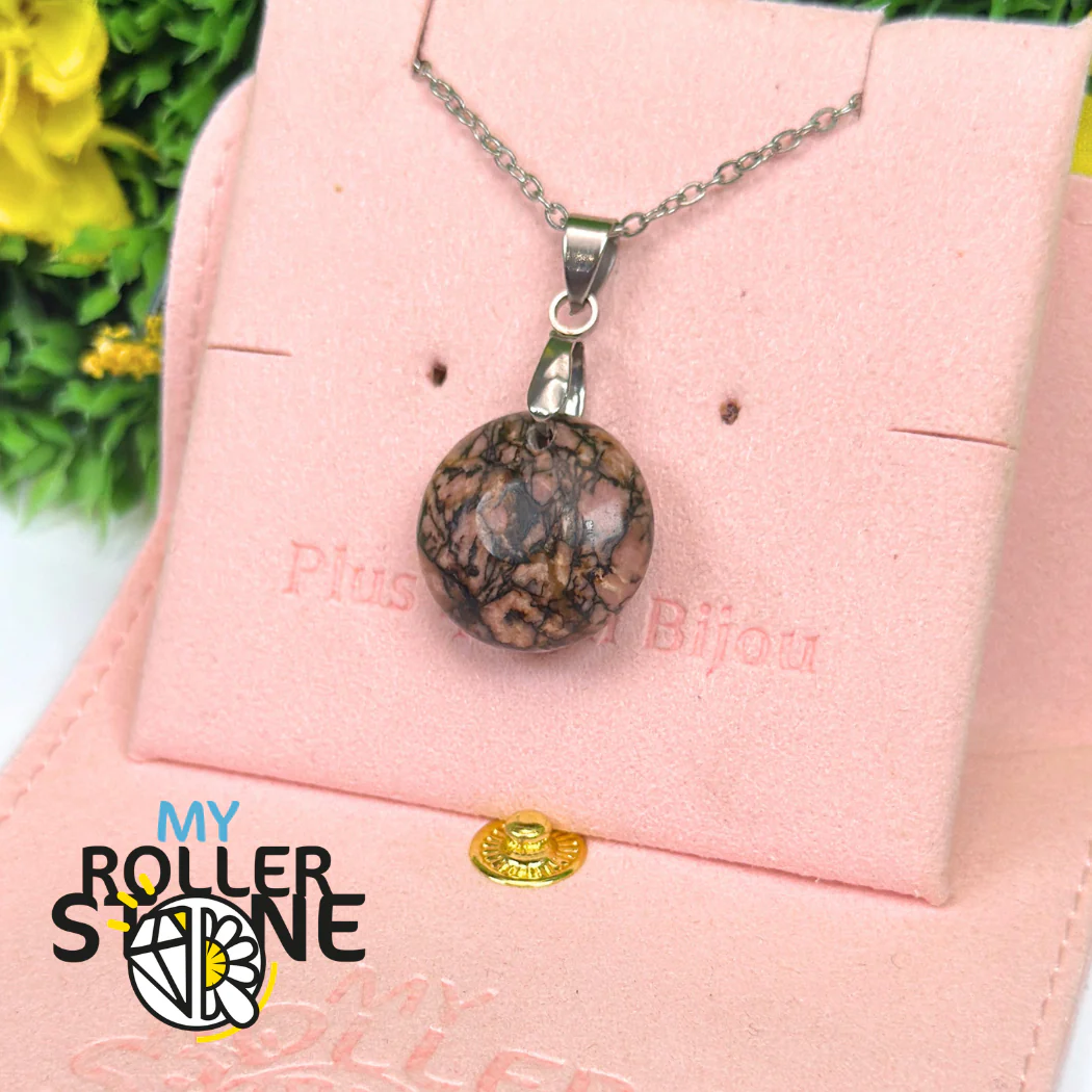 Pendentif rond Rhodonite - Image 3