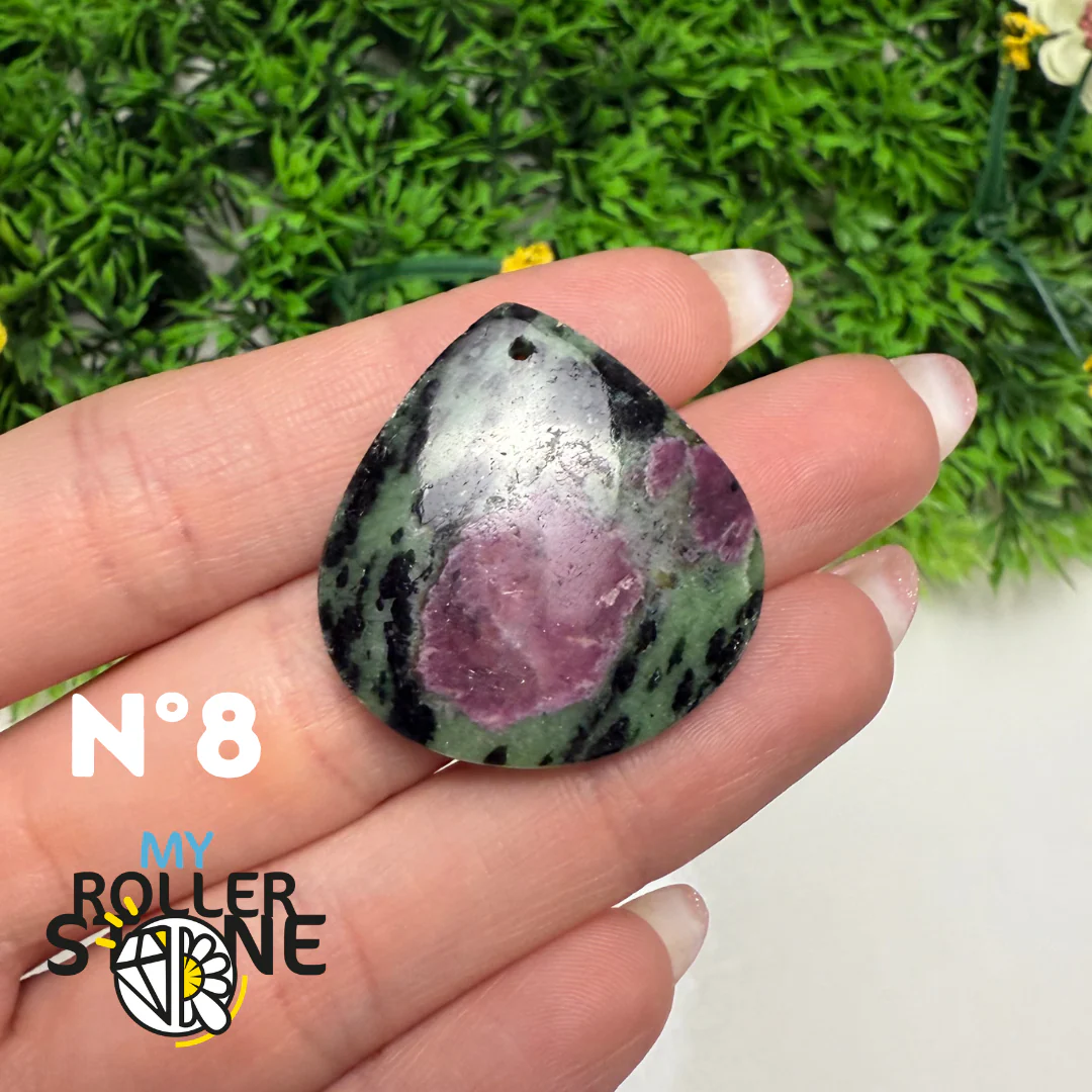 Pendentif Rubis Zoïsite 5A percé - Image 10