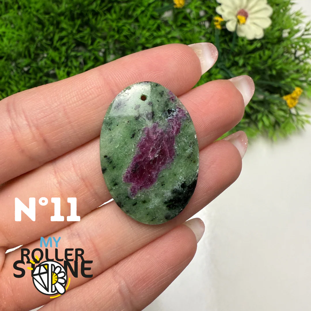 Pendentif Rubis Zoïsite 5A percé - Image 13