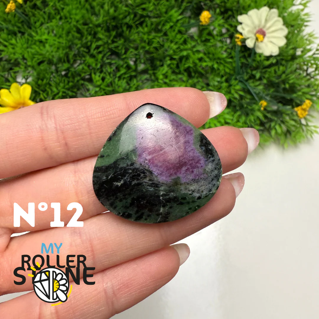 Pendentif Rubis Zoïsite 5A percé - Image 14