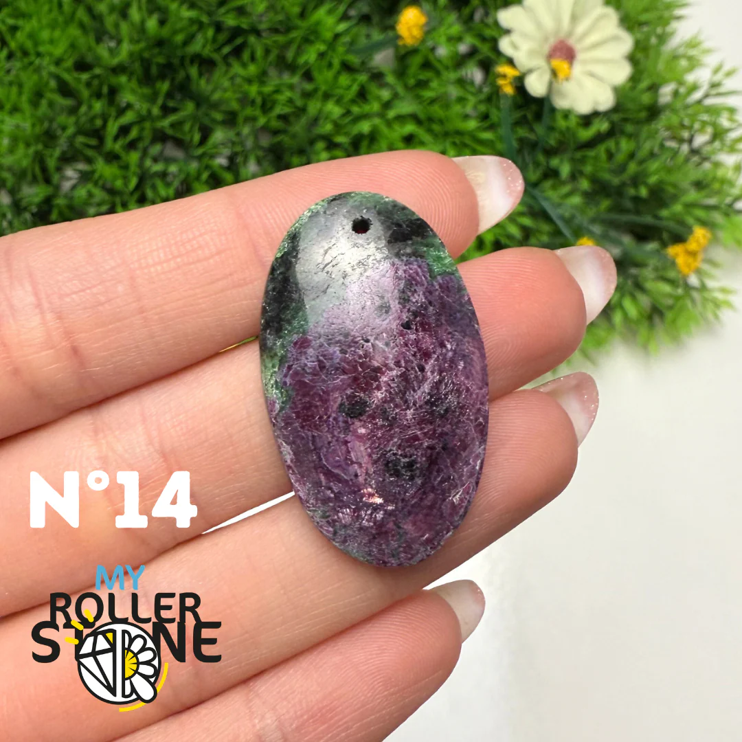 Pendentif Rubis Zoïsite 5A percé - Image 16