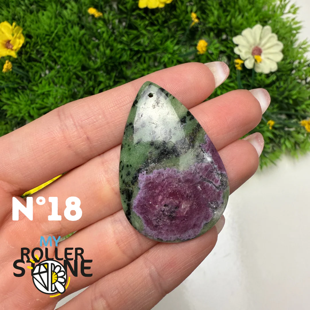 Pendentif Rubis Zoïsite 5A percé - Image 20