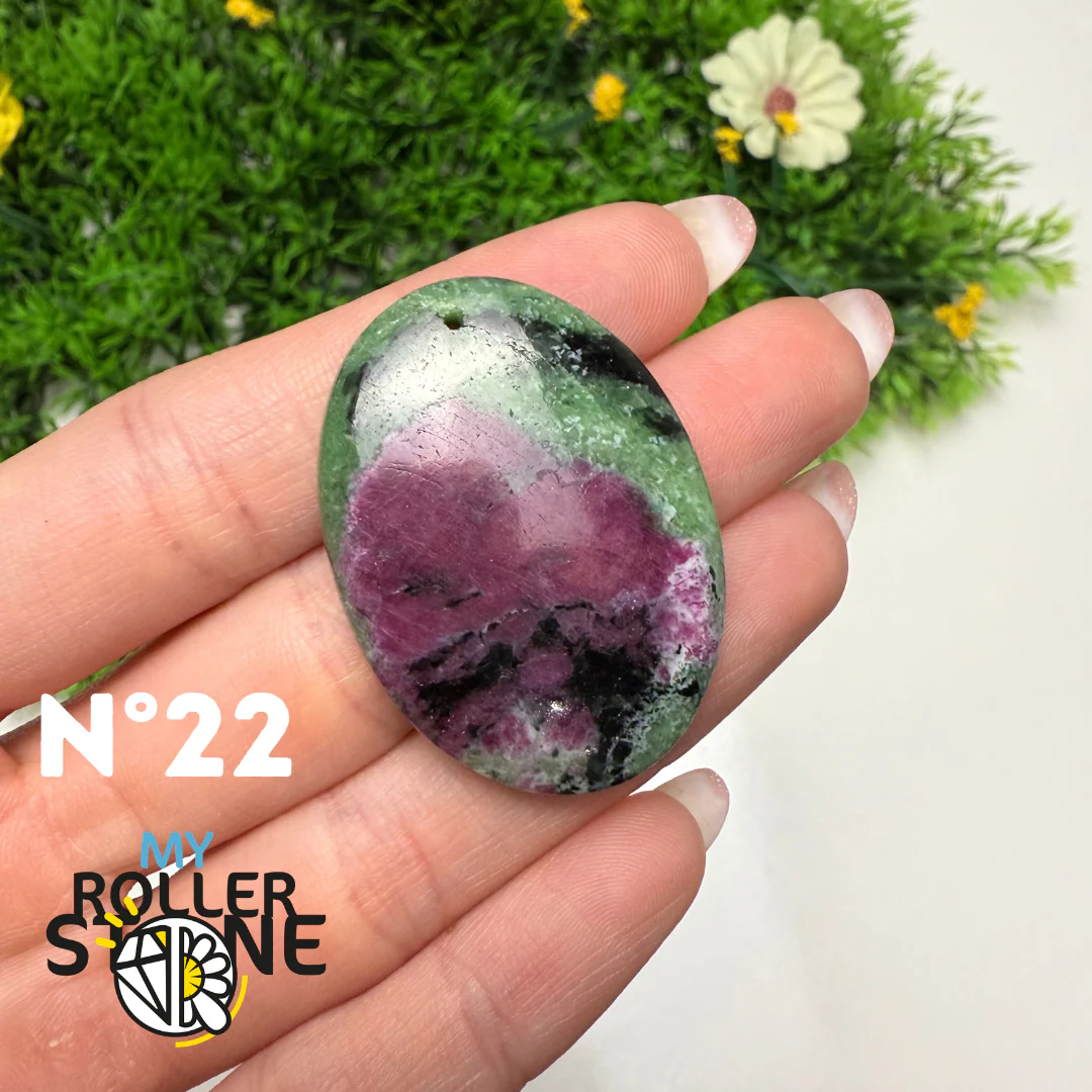 Pendentif Rubis Zoïsite 5A percé - Image 24