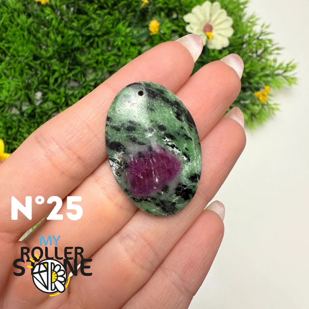 Pendentif Rubis Zoïsite 5A percé - Image 27