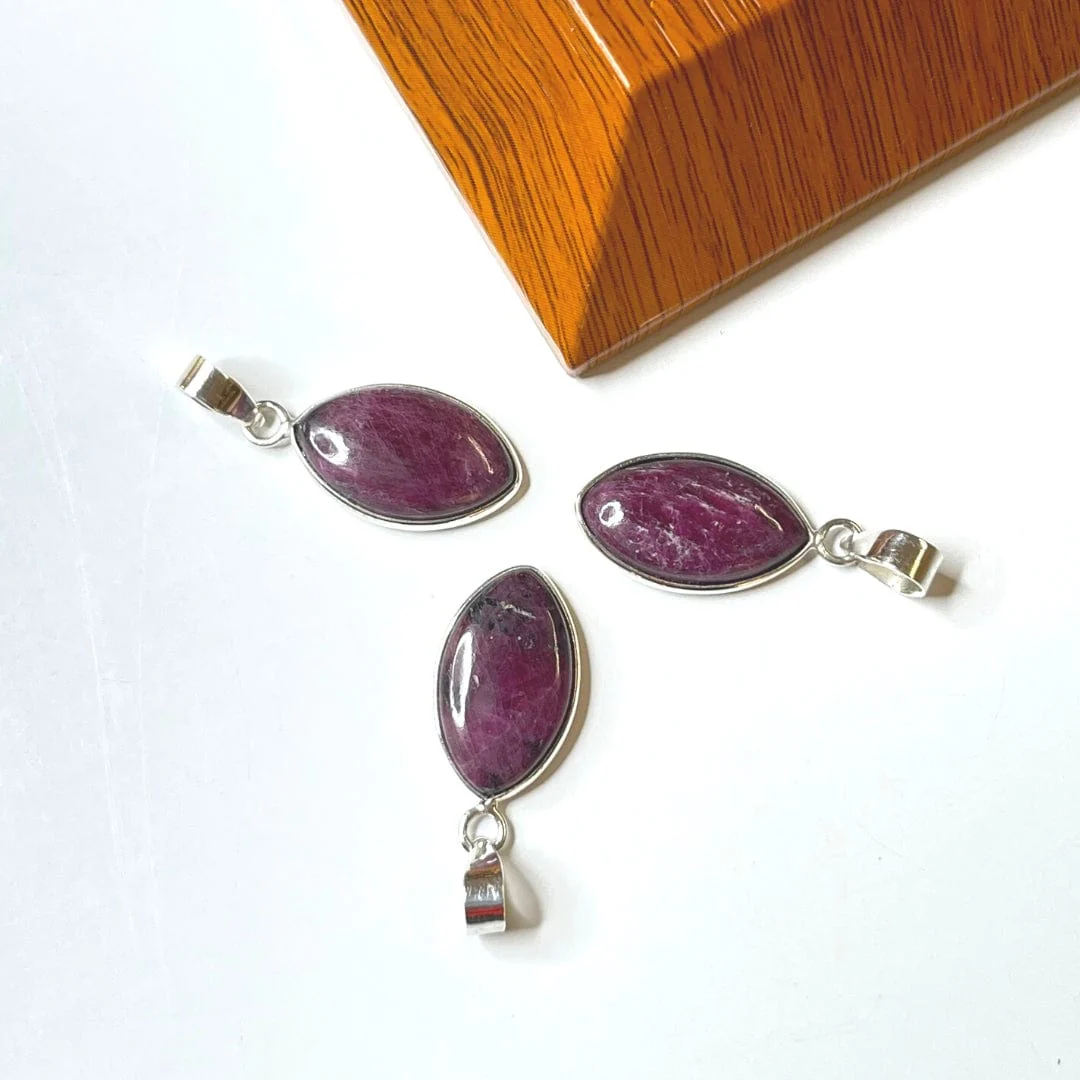 Pendentif Ruby Zoïsite Argent 925 - Image 3