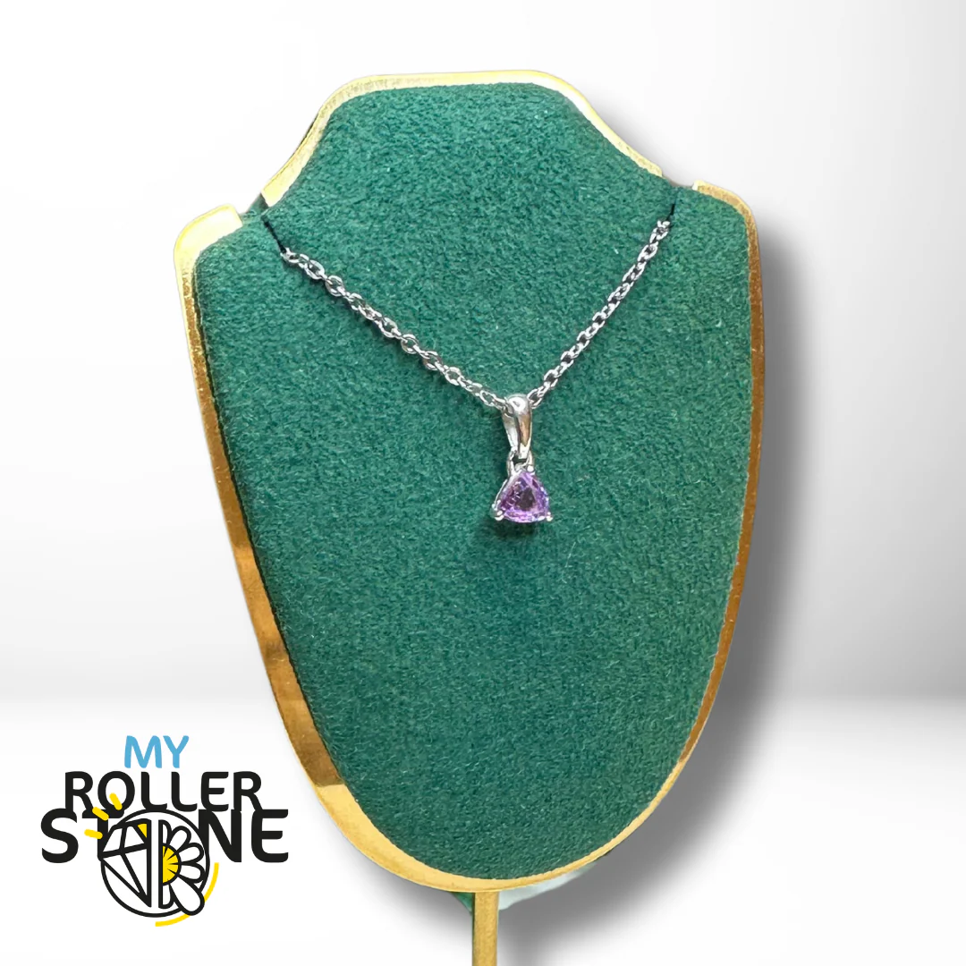 Pendentif Solitaire Améthyste Trillon - Image 2