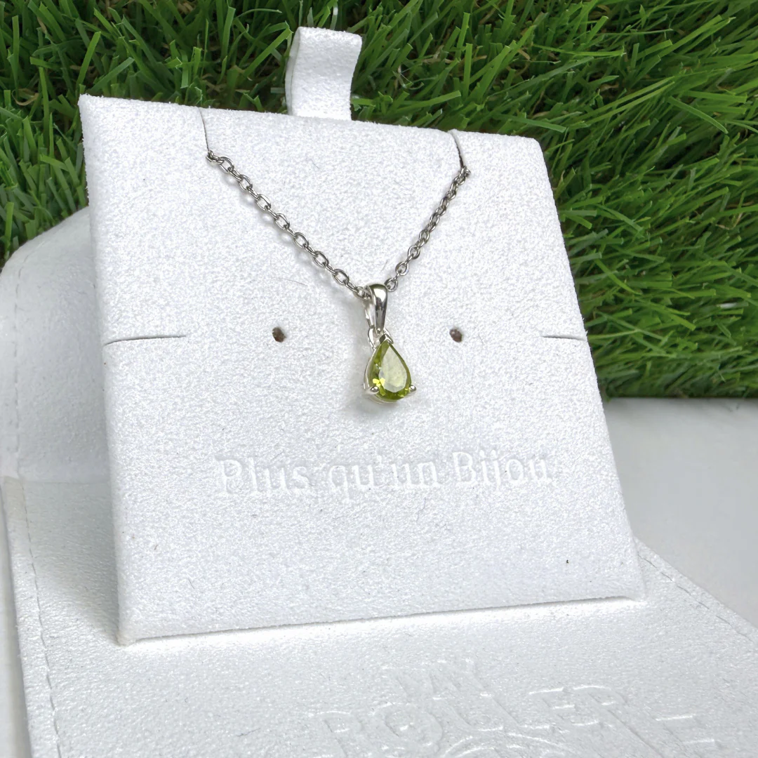 Pendentif Solitaire Péridot Poire - Image 2