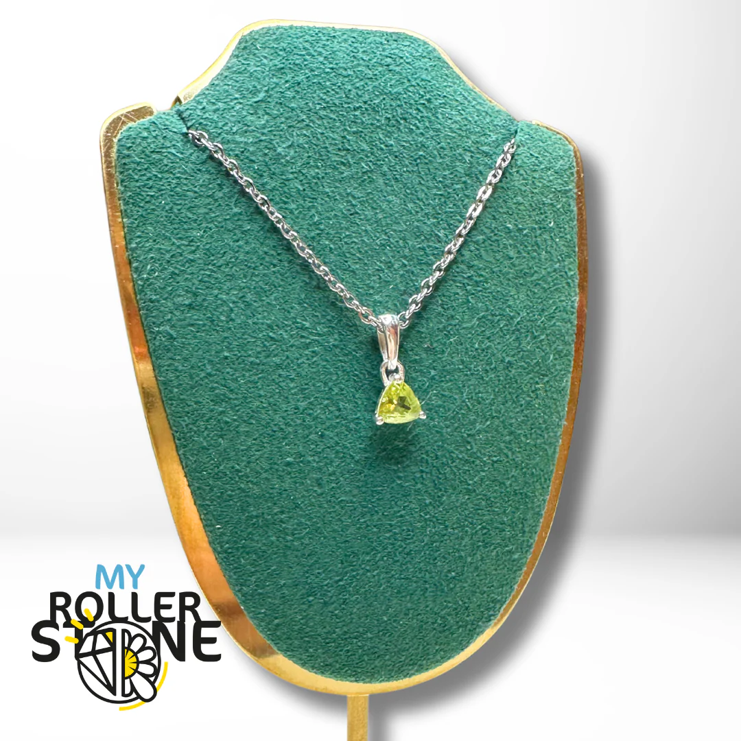Pendentif Solitaire Péridot Trillon - Image 3