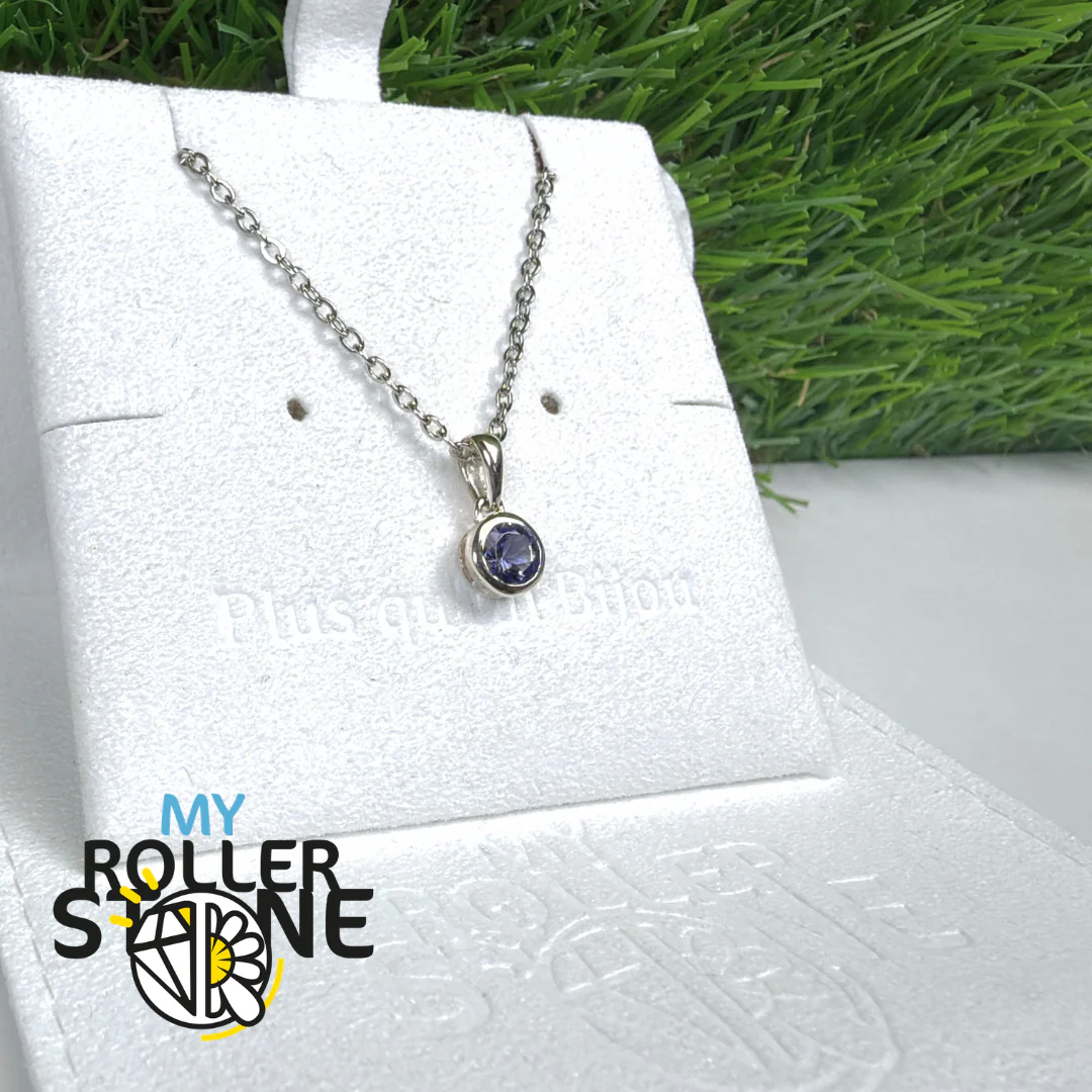 Pendentif Solitaire Tanzanite Rond Argent 925 - Image 3