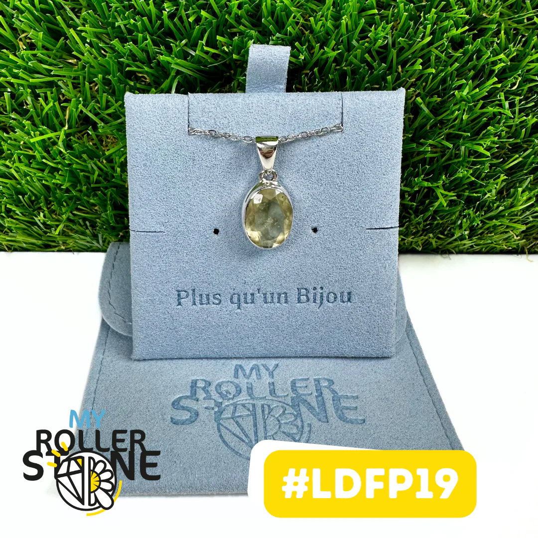 Pendentif Tektite Libyenne du Désert (Météorite) Facettée – Argent 925 (LDFP19)