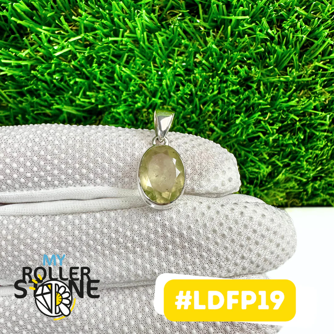 Pendentif Tektite Libyenne du Désert (Météorite) Facettée – Argent 925 (LDFP19) - Image 2