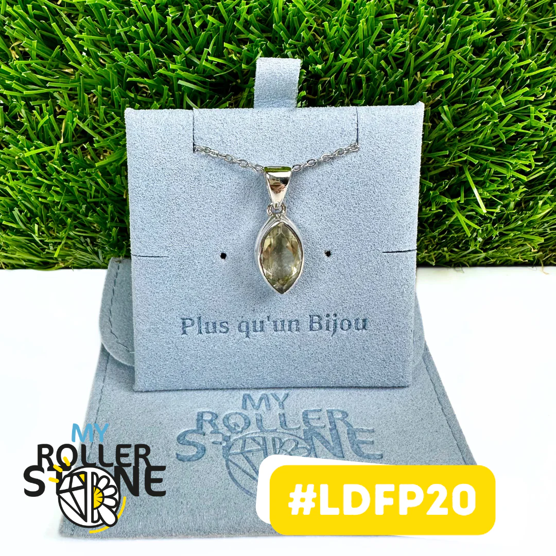 Pendentif Tektite Libyenne du Désert (Météorite) Facettée – Argent 925 (LDFP20)