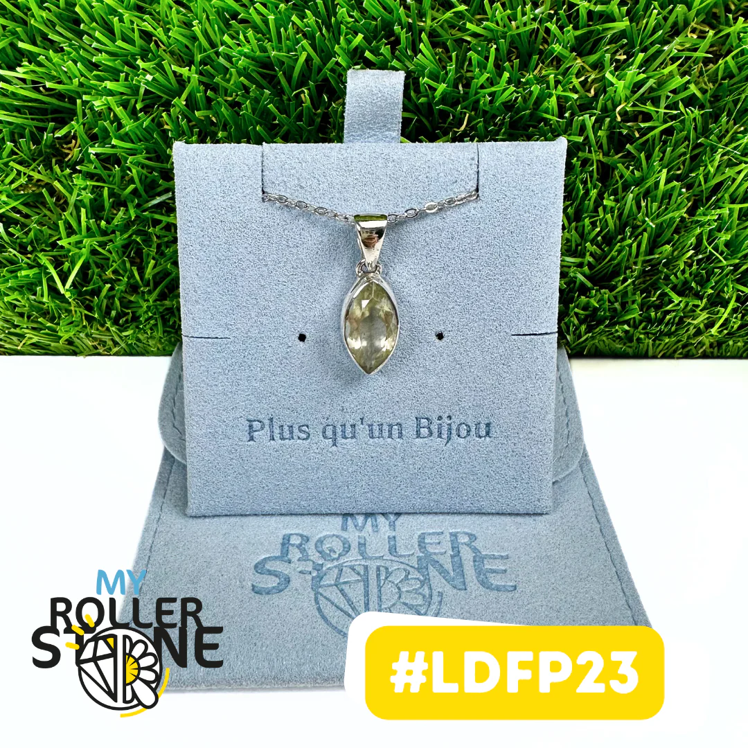 Pendentif Tektite Libyenne du Désert (Météorite) Facettée – Argent 925 (LDFP23)