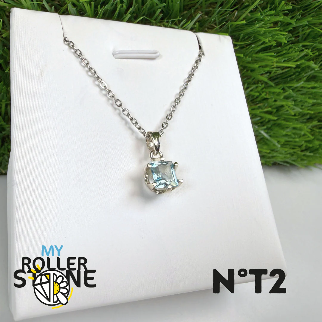 Pendentif Topaze Bleue Argent 925 #2 - Image 2