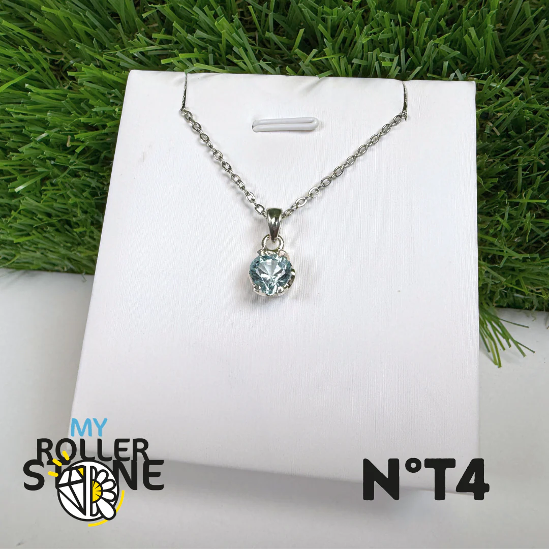 Pendentif Topaze Bleue Argent 925 #4