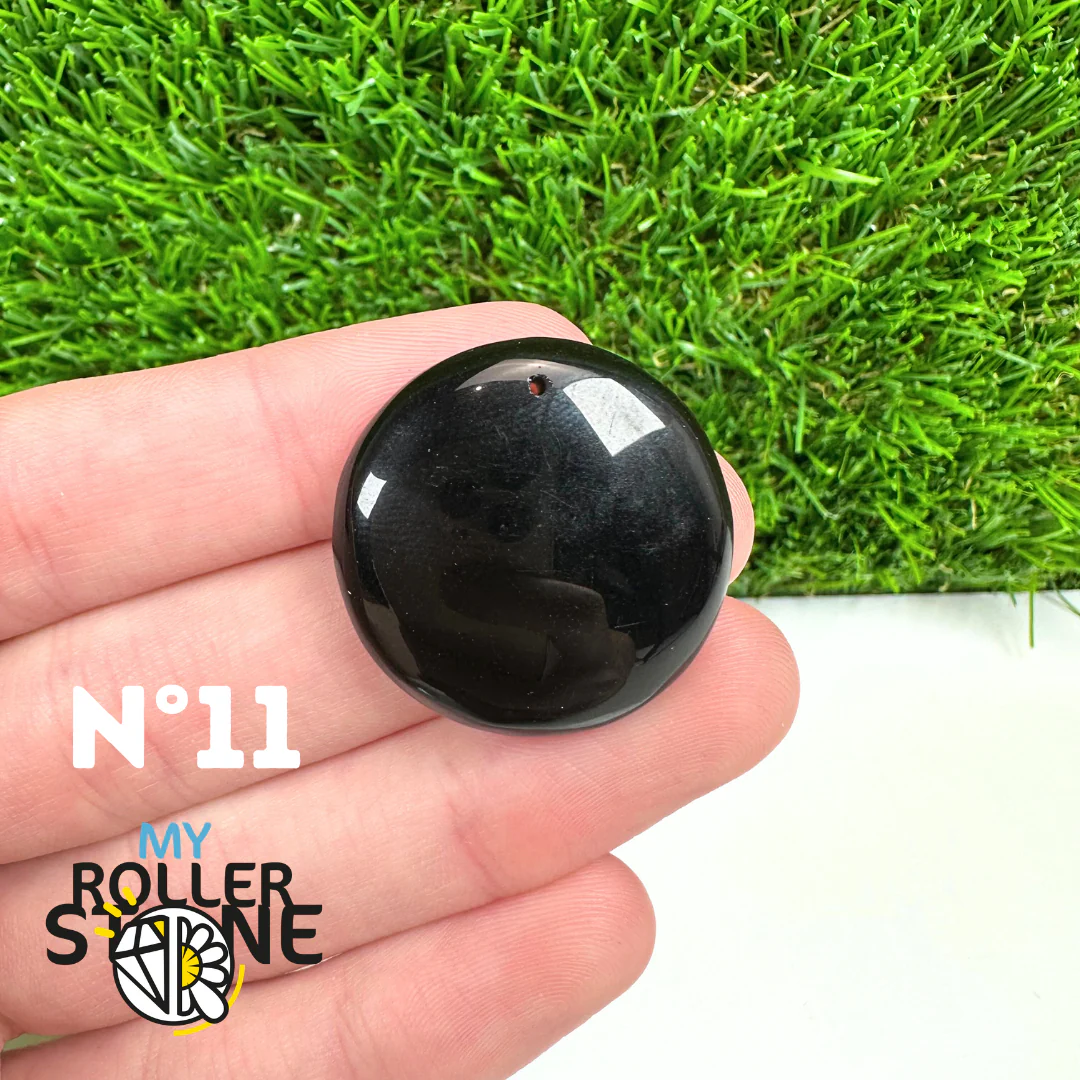 Pendentif Percé Obsidienne Noire 5A - Image 13
