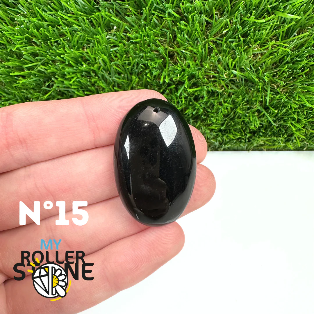 Pendentif Percé Obsidienne Noire 5A - Image 17
