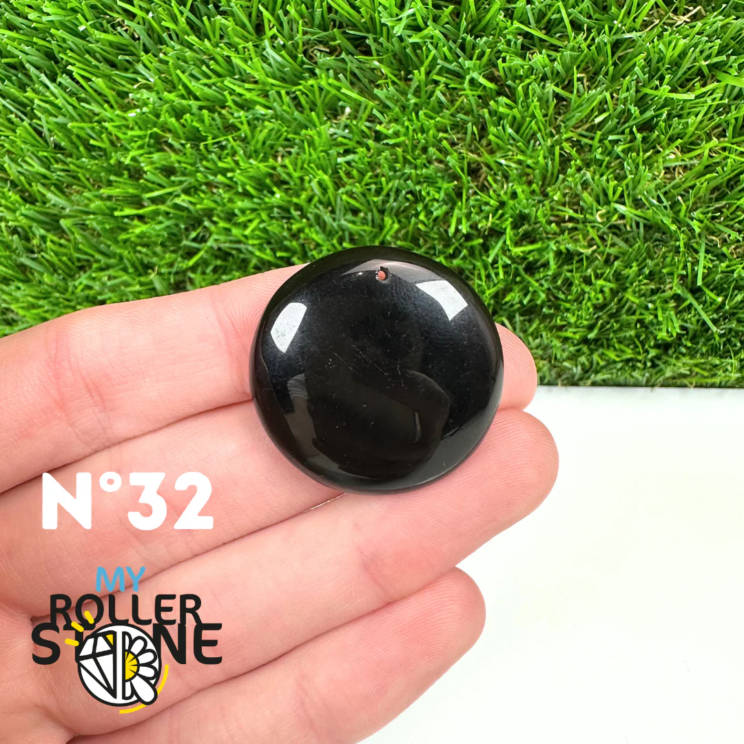 Pendentif Percé Obsidienne Noire 5A - Image 34