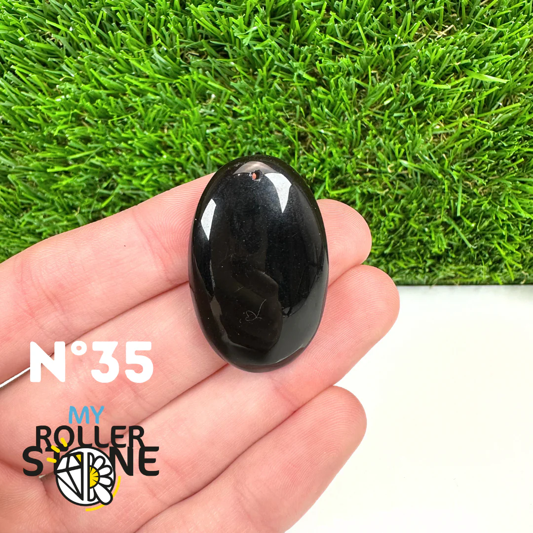 Pendentif Percé Obsidienne Noire 5A - Image 37