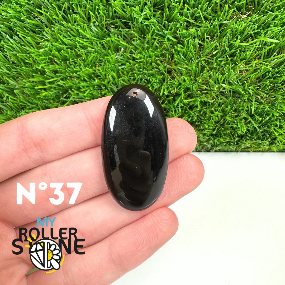 Pendentif Percé Obsidienne Noire 5A - Image 39