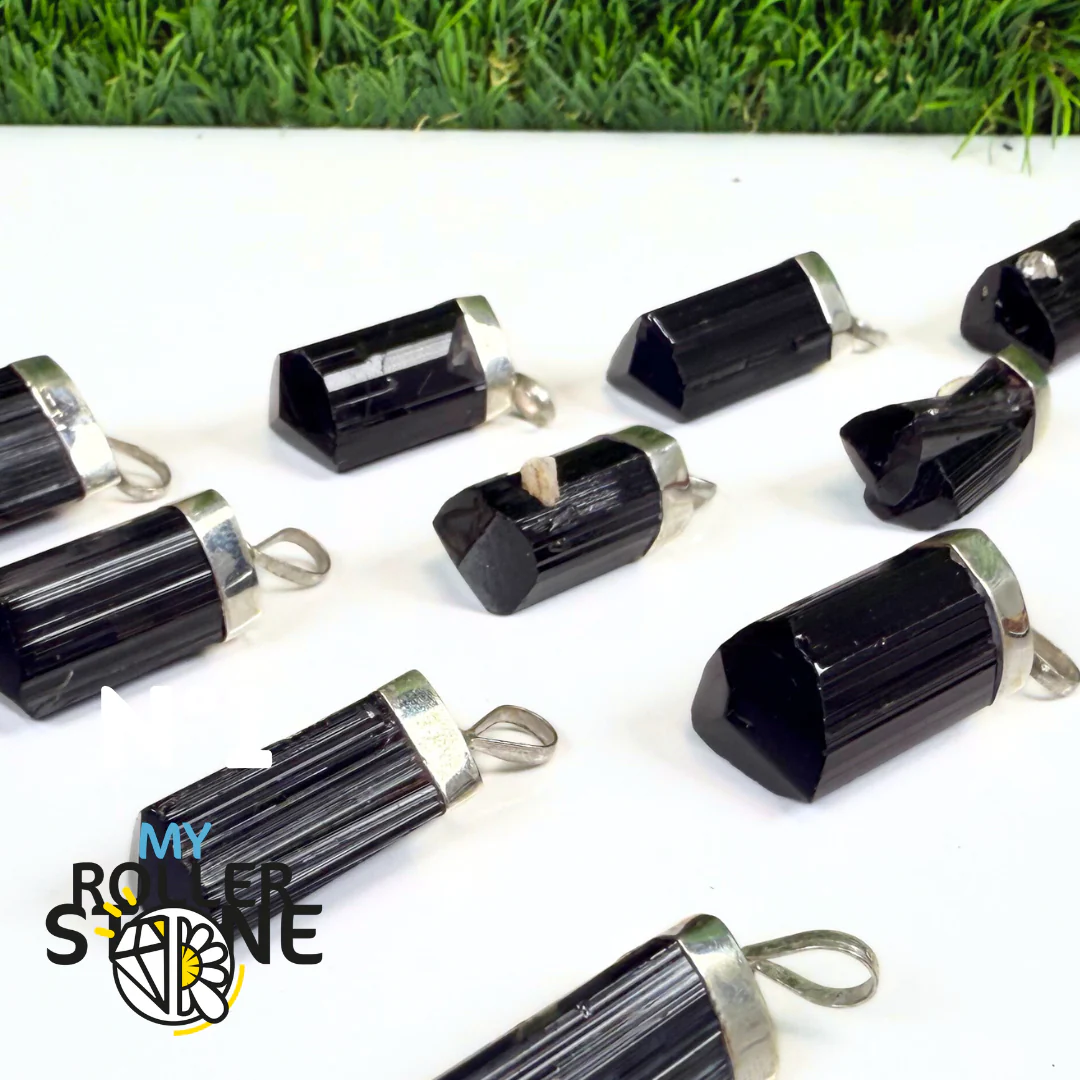 Pendentif Tourmaline Noire et Argent