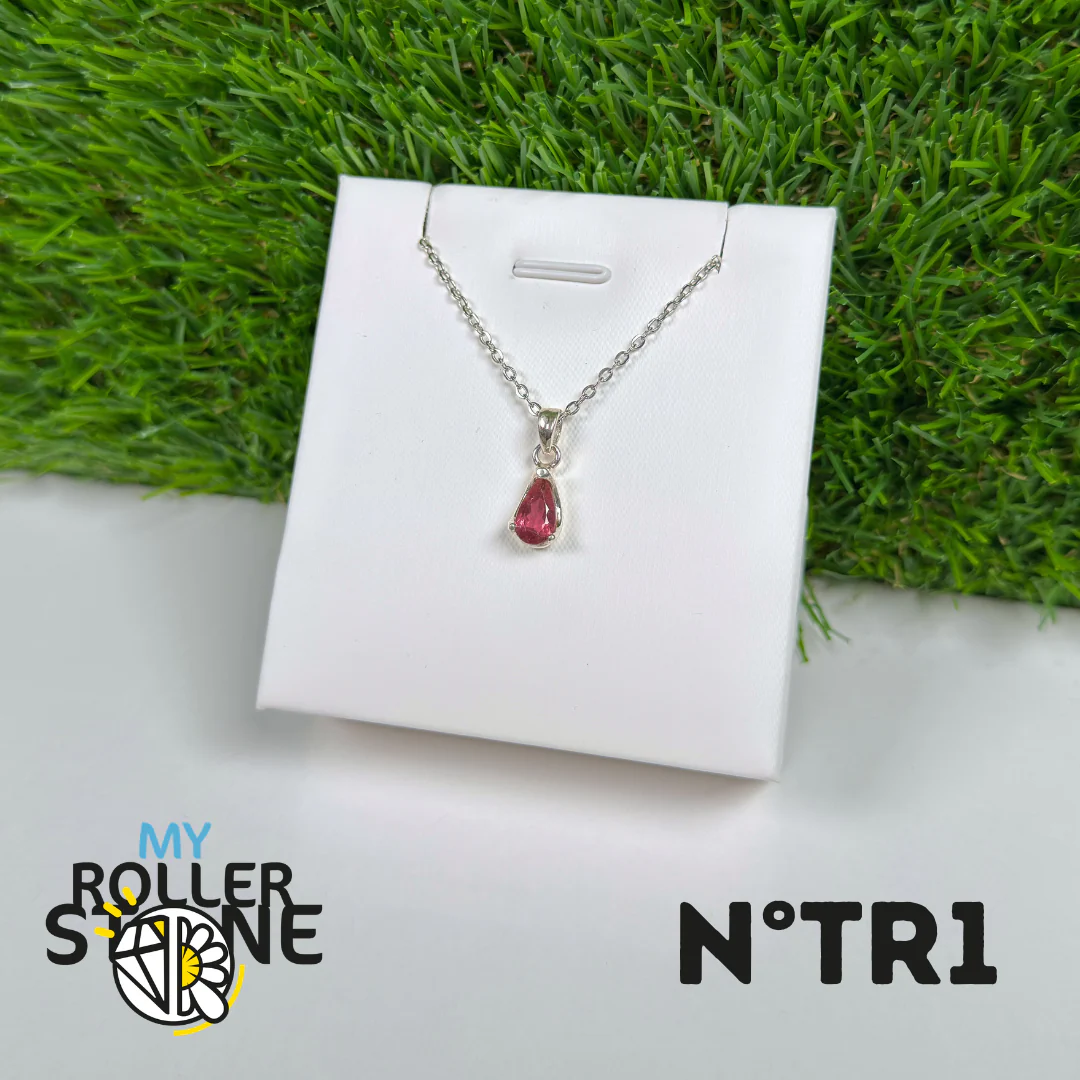 Pendentif Tourmaline Rose (Rubellite) – Argent 925- #1