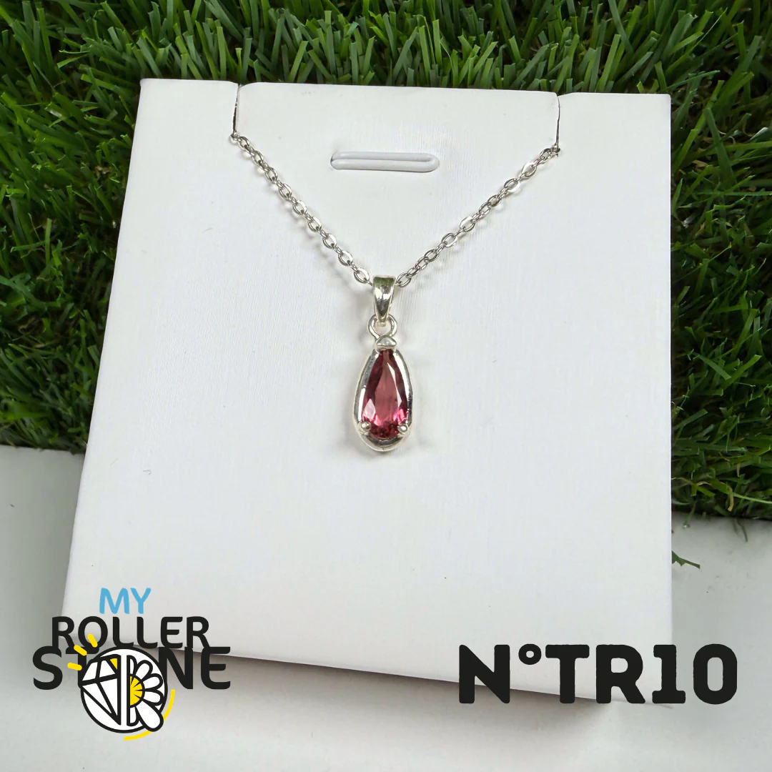 Pendentif Tourmaline Rose (Rubellite) – Argent 925- #10