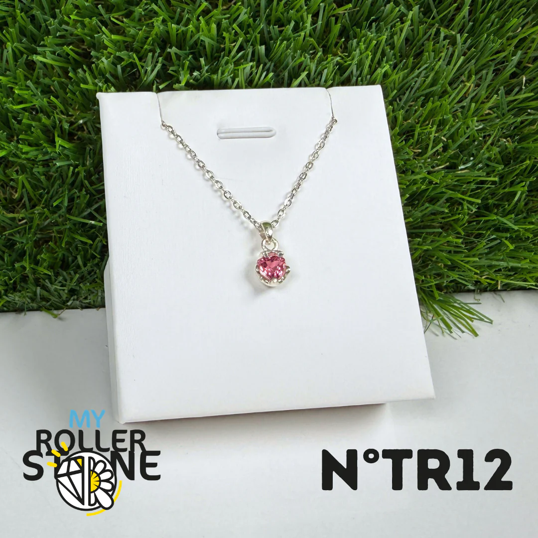 Pendentif Tourmaline Rose (Rubellite) – Argent 925- #12