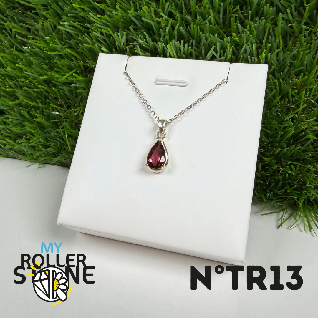 Pendentif Tourmaline Rose (Rubellite) – Argent 925- #13