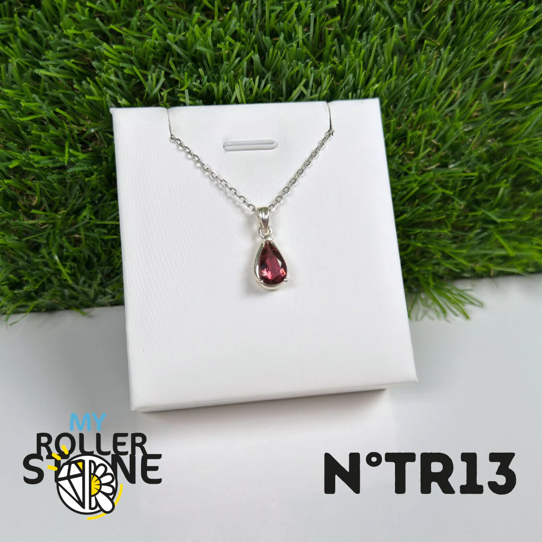 Pendentif Tourmaline Rose (Rubellite) – Argent 925- #13 - Image 2