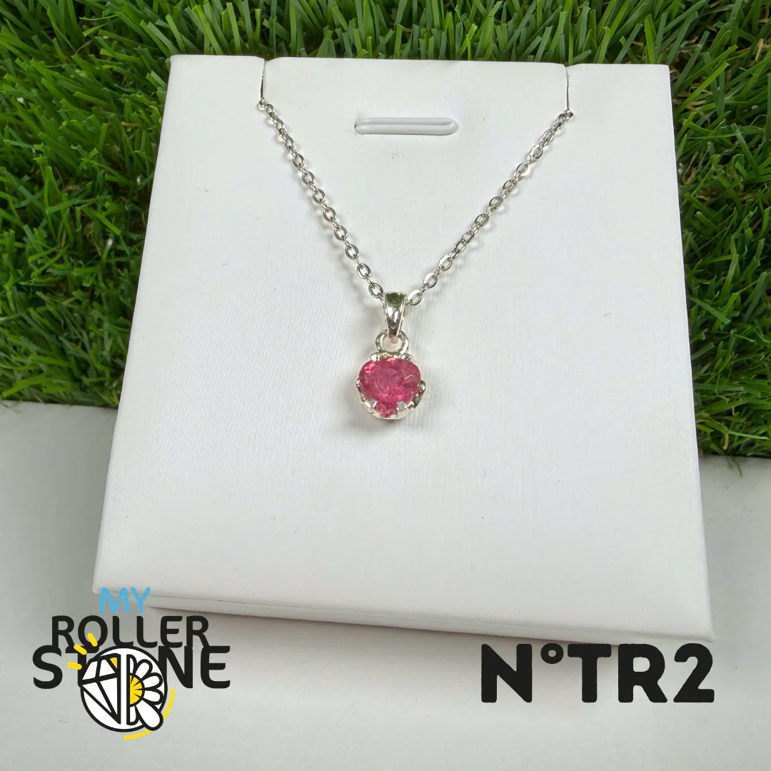 Pendentif Tourmaline Rose (Rubellite) – Argent 925- #2 - Image 2